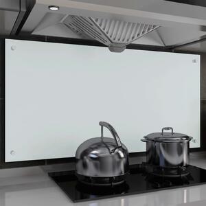 Panou antistropi de bucătărie, alb, 120x60 cm sticlă securizată