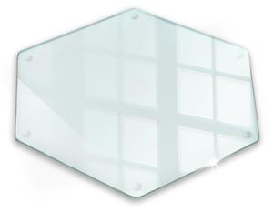 Tocător de bucătărie în formă hexagonală, transparent