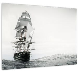 Tablou - O navă care navighează pe ocean (70x50 cm)