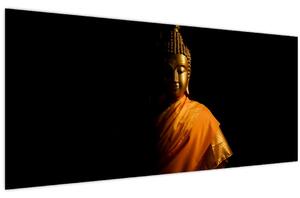Tablou - Statuia lui Buddha de aur (120x50 cm)