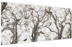 Tablou - Model de pădure, desen (120x50 cm)