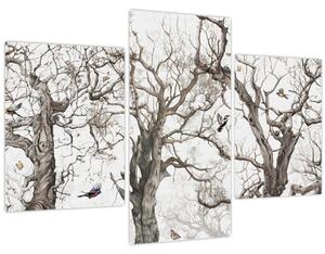 Tablou - Model de pădure, desen (90x60 cm)