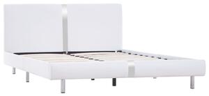 Cadru de pat, alb, 120 x 200 cm, piele ecologică