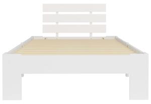 Cadru de pat, alb, 90 x 200 cm, lemn masiv de pin