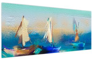 Tablou - Peisaj pictură, pictură (120x50 cm)