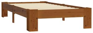 Cadru de pat, maro deschis, 100 x 200 cm, lemn masiv de pin