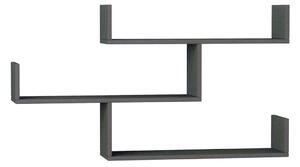 Rafturi perete, Bold Frame, UnicUtil, 120 x 67 x 22 cm, Gri