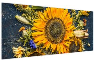 Tablou - Flori de toamnă (120x50 cm)