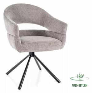 Scaun BORGO, gri deschis - Raven 07, stofa clasica/metal, 58x60x87 cm