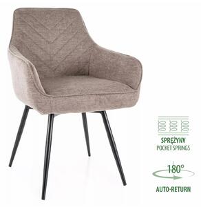 Scaun SERVIO, bej - Brego 34, stofa clasica/metal, 55x45x88 cm