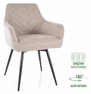Scaun SERVIO, bej deschis - Brego 31, stofa clasica/metal, 55x58x88 cm