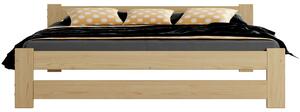 Pat din lemn 140x200 cu saltea din spumă Megana, cu somieră, Inter