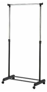 Stander haine WU8, negru/crom, otel/plastic, 88x44x94/170 cm