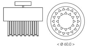 Brilagi - Plafonieră VERVE 6xE14/40W/230V diam. 60 cm neagră