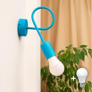 Aplica LED de perete OXFORD 1xE27/15W/230V albastră