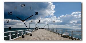 Ceas de perete modern din sticla Pier în Orłowo
