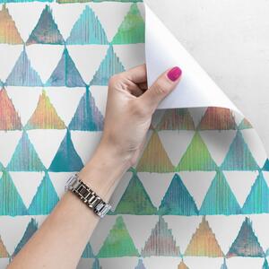 Fototapet perete Triunghiuri de designer curcubeu