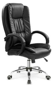 Scaun de birou RELAX, negru, piele ecologica, 64x75x110/118 cm