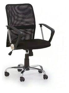 Scaun de birou TONY, negru, stofa/plasa, 58x56x92/102 cm