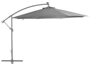 Umbrelă suspendată cu stâlp din aluminiu, 350 cm, antracit
