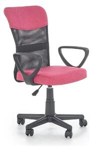 Scaun birou TIMMY, roz, stofa clasica/plasa, 52x59x81/91 cm