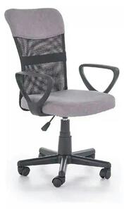 Scaun birou TIMMY, gri/negru, stofa clasica/plasa, 52x59x81/91 cm