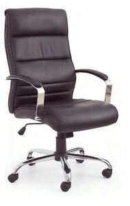 Scaun birou TEKSAS, negru, piele ecologica, 63x75x112/122 cm