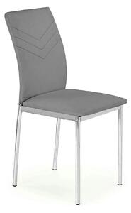 Scaun tapitat K137, gri/crom, piele ecologica/metal, 43X49X92 CM