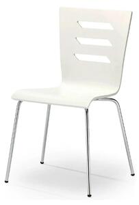 Scaun K155, alb/crom, placaj indoit/metal, 43x47x85 cm