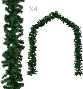 Ghirlande de Crăciun, 4 buc., verde, 270 cm, PVC