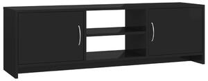 Comodă TV, negru extralucios, 120 x 30 x 37,5 cm, PAL