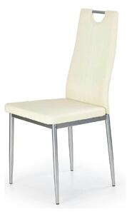 Scaun crem bucatarie K202, piele ecologica/metal, 44X54X97 CM