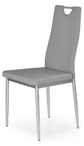 Scaun tapitat K202, gri/crom, piele ecologica/metal, 44X54X97 CM