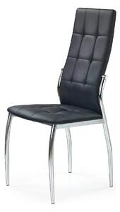 Scaun K209, negru/crom, piele ecologica/metal, 43x54x101 cm