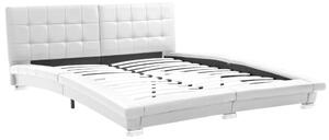 Cadru de pat, alb, 200 x 160 cm, piele ecologică