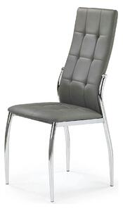 Scaun K209, gri/crom, piele ecologica/metal, 43x54x101 cm