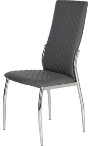 Scaun bucatarie K238, gri/crom, piele ecologica/metal, 42X42X100 CM