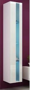 Vitrina VIGO NEW 180, alb, PAL laminat/MDF laminat, 40x30x180 cm