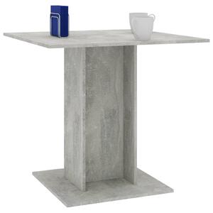Masă de bucătărie, gri beton, 80x80x75 cm, PAL