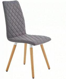 Scaun sufragerie K282, gri/stejar, stofa clasica/lemn, 44X56X93 CM