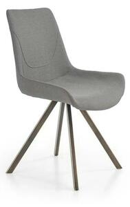 Scaun tapitat K290, gri/auriu antic, stofa clasica/metal, 56X59X86 CM