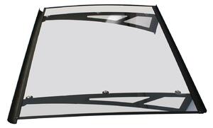 Copertină NEO PRO cu jgheab 120x100 cm din plexiglas – Negru/Transparent