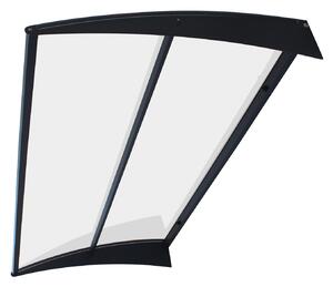 Copertină COR PRO 140x80 cm din aluminiu și plexiglas – Negru/Transparent