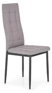 Scaun tapitat K292, gri/negru, stofa clasica/metal, 42X47X98 CM