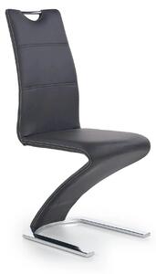 Scaun K291, negru/crom, piele ecologica/metal, 45X63X101 CM