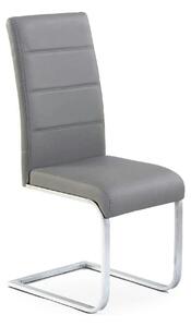 Scaun K85, gri/crom, piele ecologic/metal, 42x56x100 cm