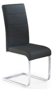 Scaun tapitat K85, negru/crom, metal/piele ecologica, 42X56X100 CM