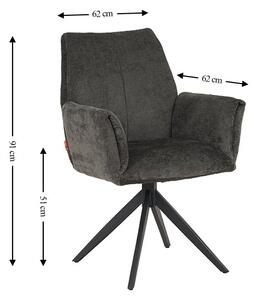 Scaun Living Rotativ DCM0601AS Gri Inchis