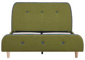 Cadru de pat, verde, 120 x 200 cm, material textil