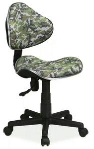 Scaun de birou pentru copii Q-G2 ARMY, multicolor, stofa/plastic, 48x4